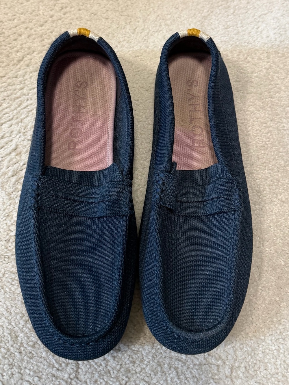 Rothy's Women’s Dark Blue Knit Slip-On Loafers